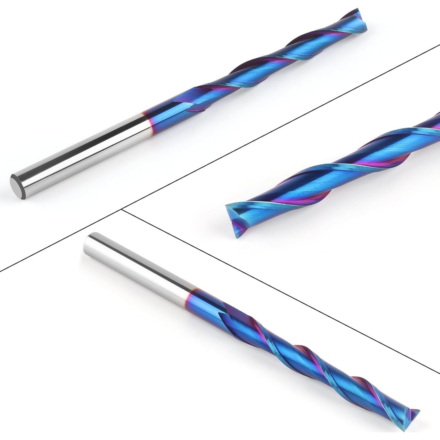 Fresa Router Espiral EANOSIC 10,16 cm Carburo Nano Azul