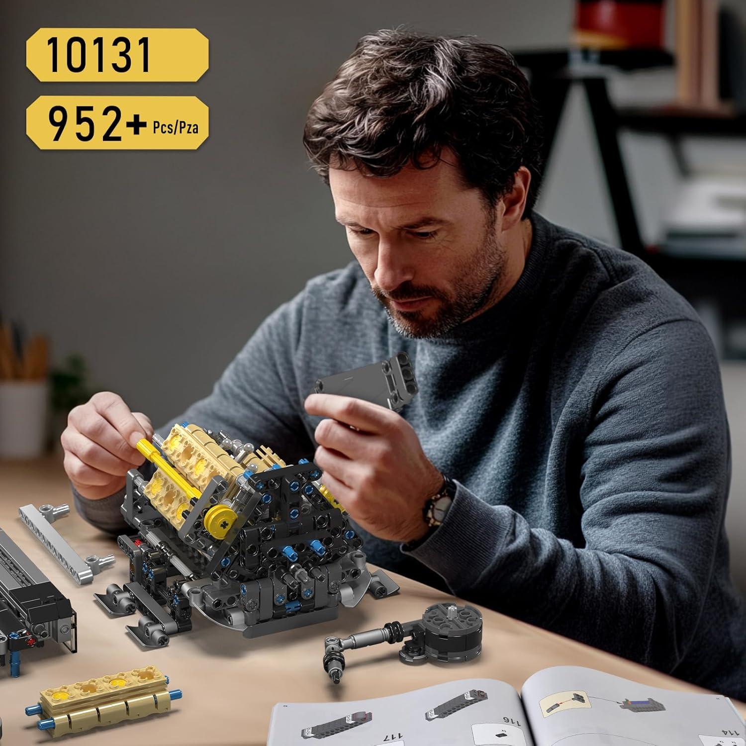 Conjunto Motor W16 Mould King 952 Piezas Juguete STEM