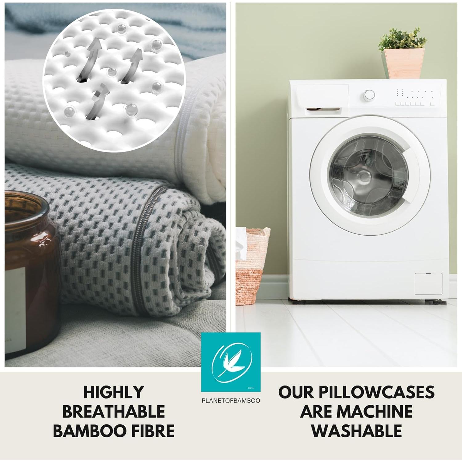 Funda de Almohada Cuña PlanetofBamboo 63.5x61 cm Viscosa Bambú