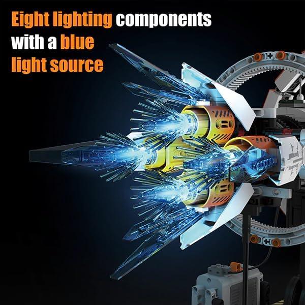 Apokolips Space Station Building Blocks Set with Lights,Space Exploration Building Block Toy,Creative Gift Idea for Adults and Space Fans(1583 pcs)