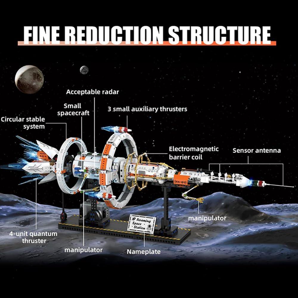 Apokolips Space Station Building Blocks Set with Lights,Space Exploration Building Block Toy,Creative Gift Idea for Adults and Space Fans(1583 pcs)
