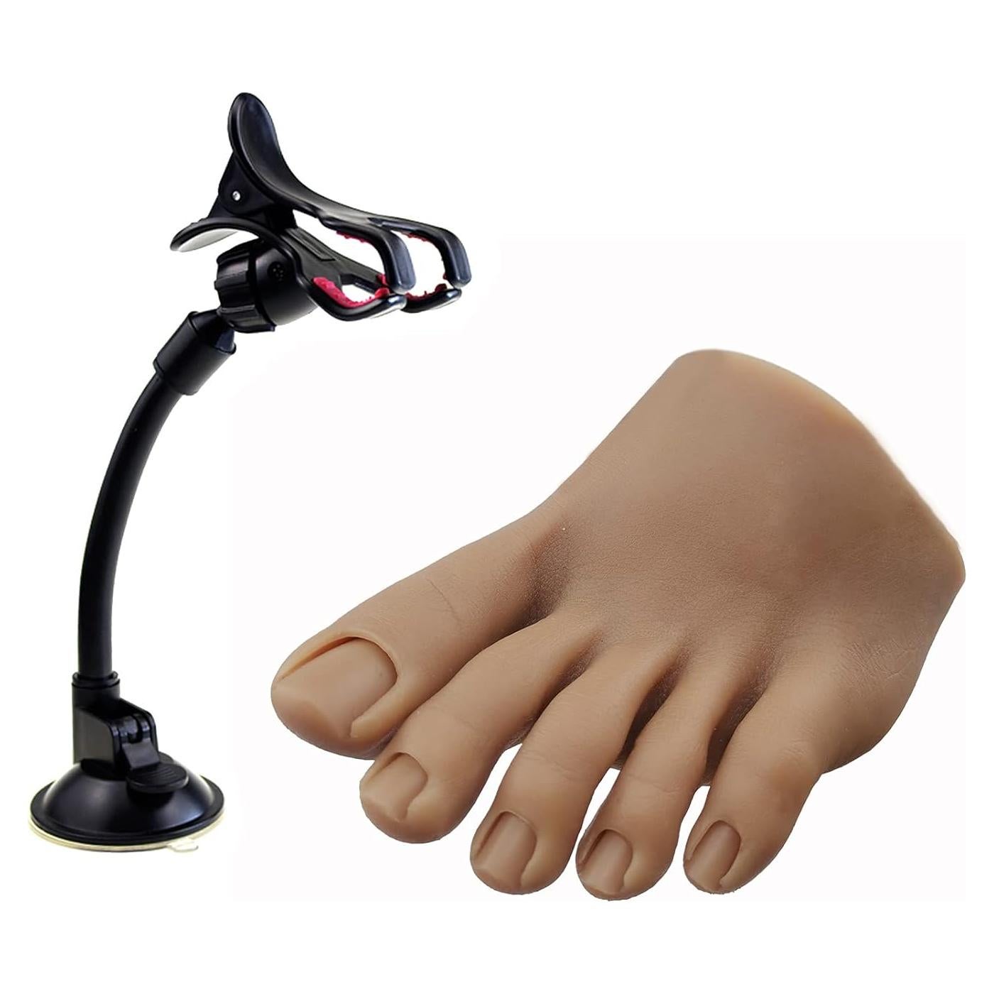 Maniquí de Pie de Silicona PPVWEY para Práctica de Uñas