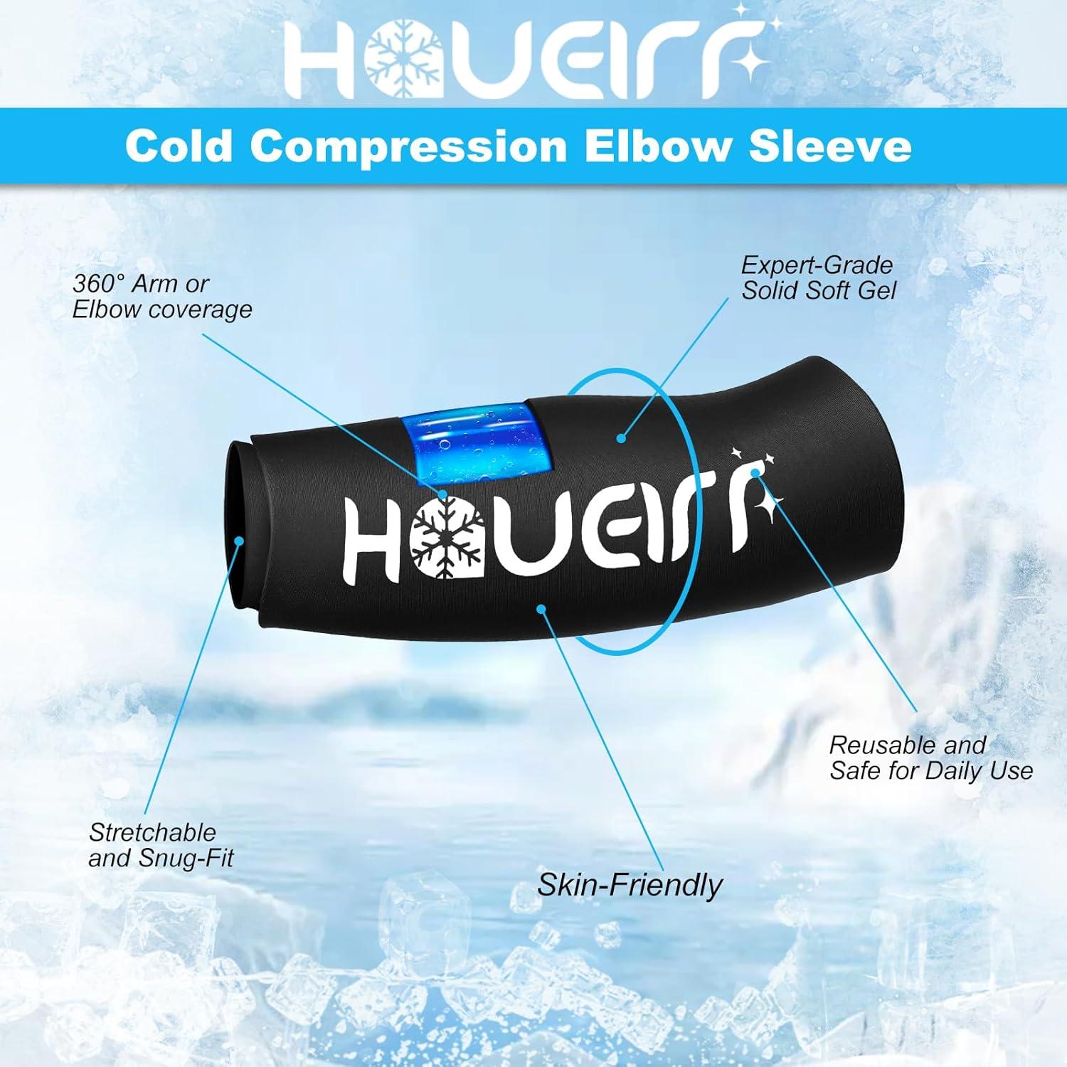 Manga de Hielo Reutilizable HAUEIRR para Rodilla X-Pequeño