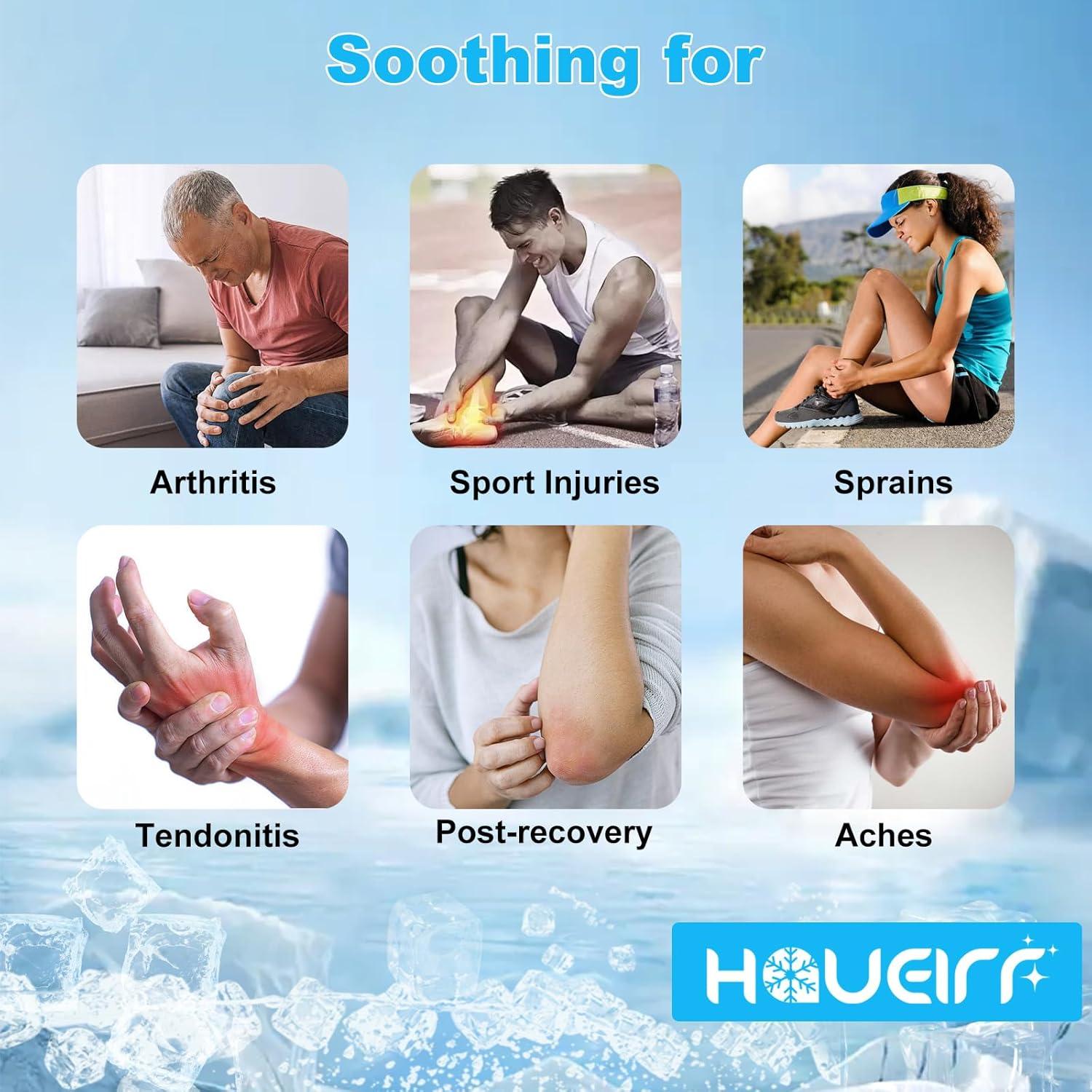 Manga de Hielo Reutilizable HAUEIRR para Rodilla X-Pequeño