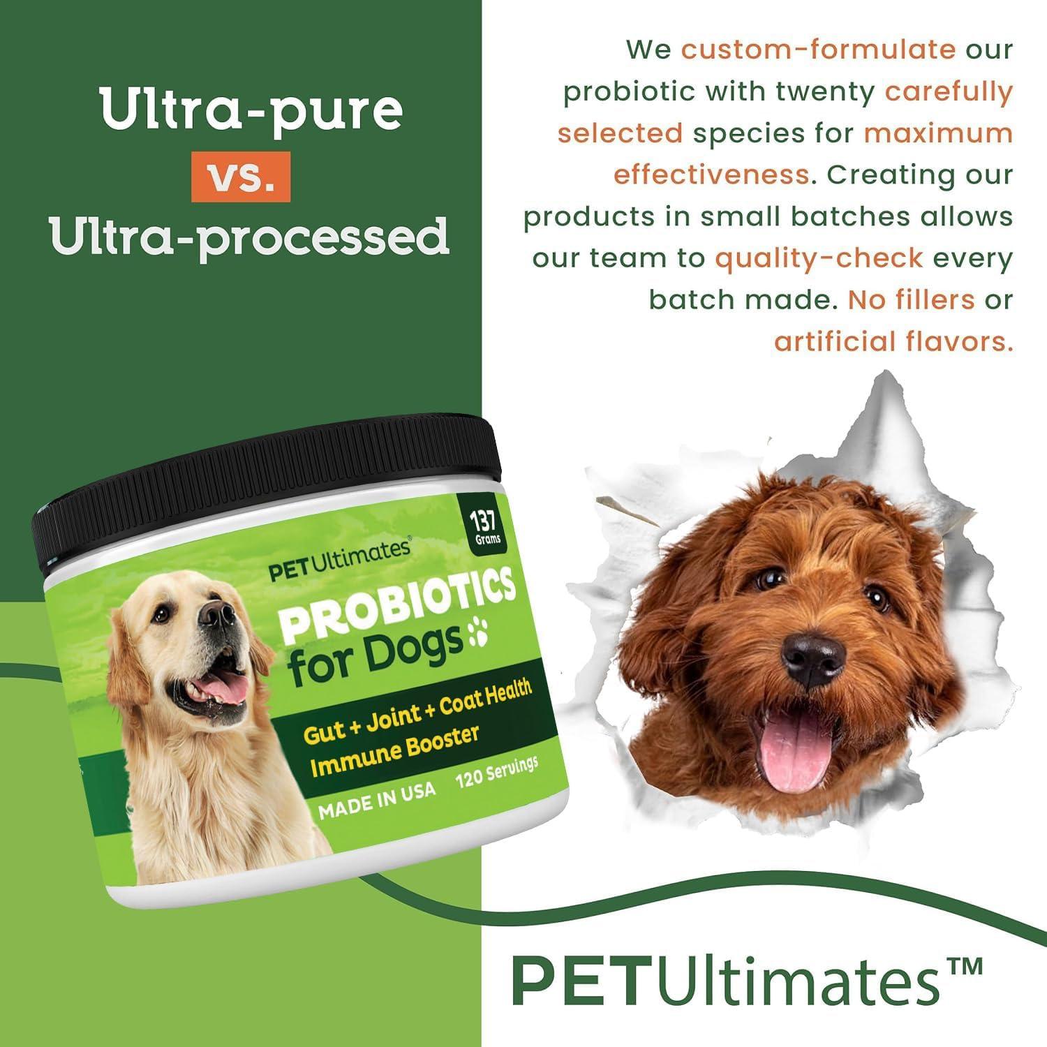 Probioticos para Perros PetUltimates - Soporte Digestivo 22 Especies