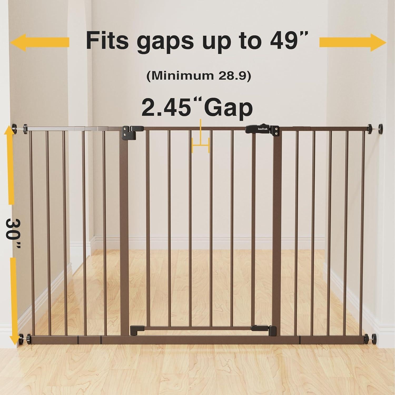 Puerta para Bebés InnoTruth 28.9-49" Ajustable 30" Alta