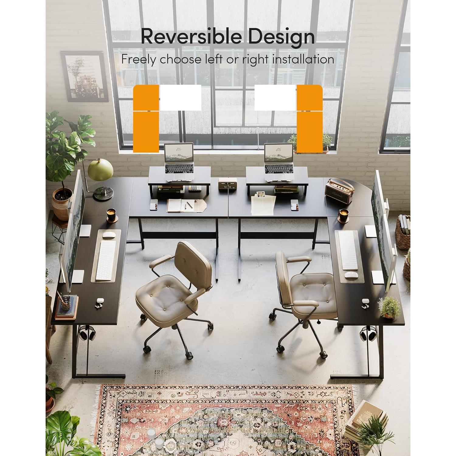 Escritorio de Juego en L CubiCubi 120 cm Negro para Oficina