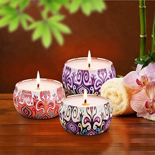 Juego de 4 Velas Aromáticas de Soja HITHYS - Fragancias Variadas