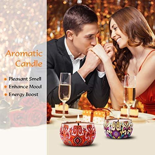 Juego de 4 Velas Aromáticas de Soja HITHYS - Fragancias Variadas