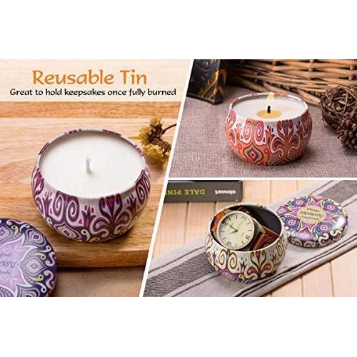 Juego de 4 Velas Aromáticas de Soja HITHYS - Fragancias Variadas