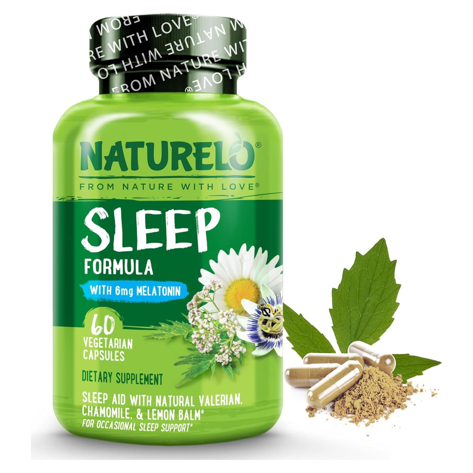 Suplemento Natural para Dormir NATURELO - 60 Cápsulas Veganas