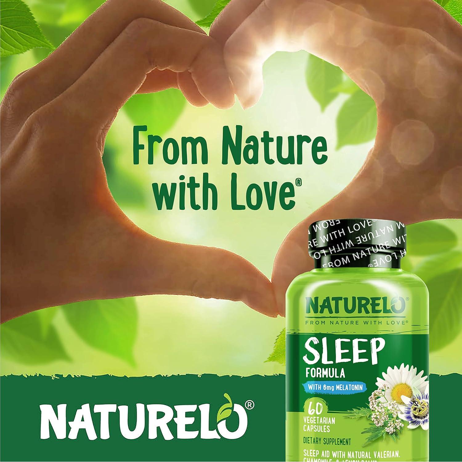 Suplemento Natural para Dormir NATURELO - 60 Cápsulas Veganas