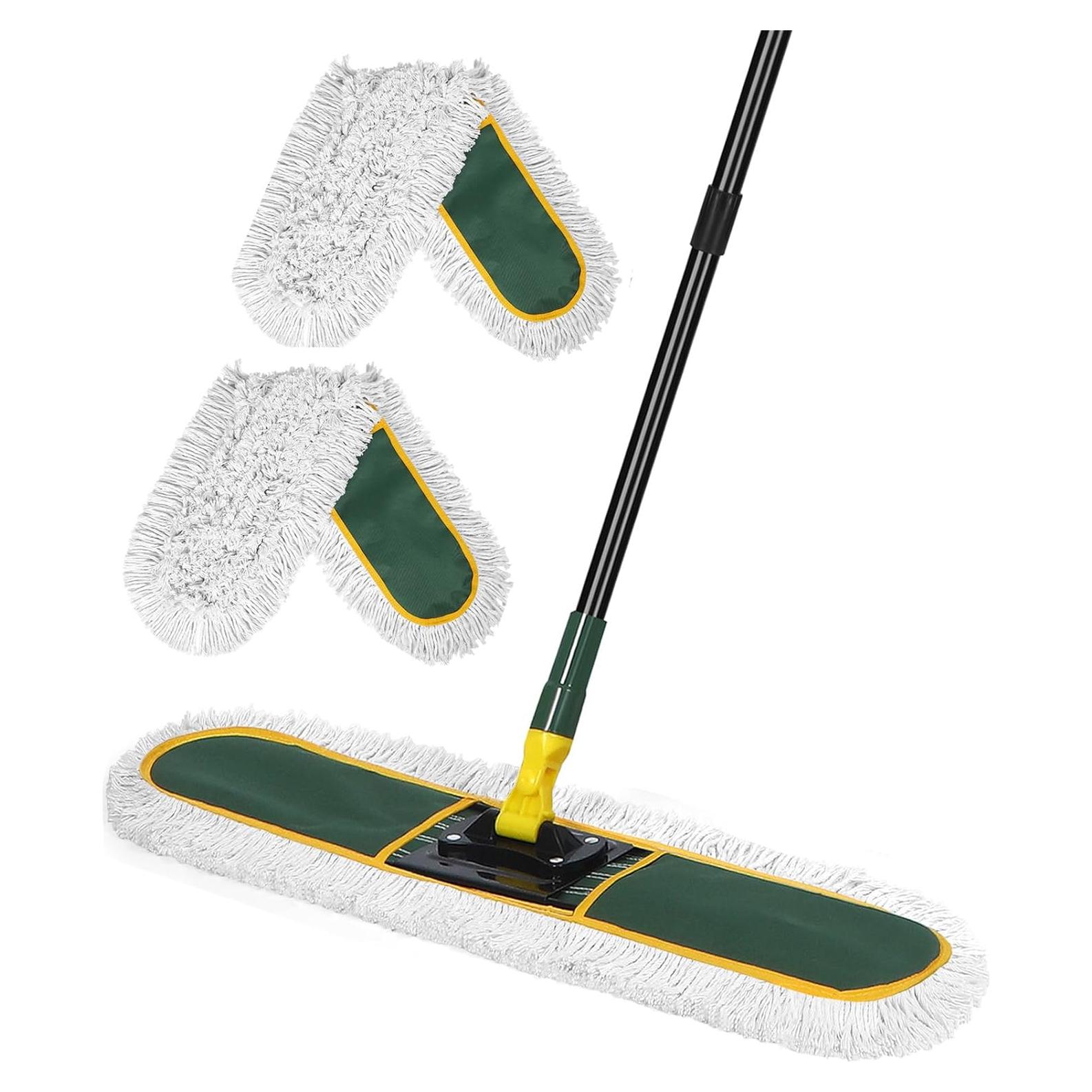 Mopa de Polvo Comercial BUVE 60 cm Verde con Almohadillas