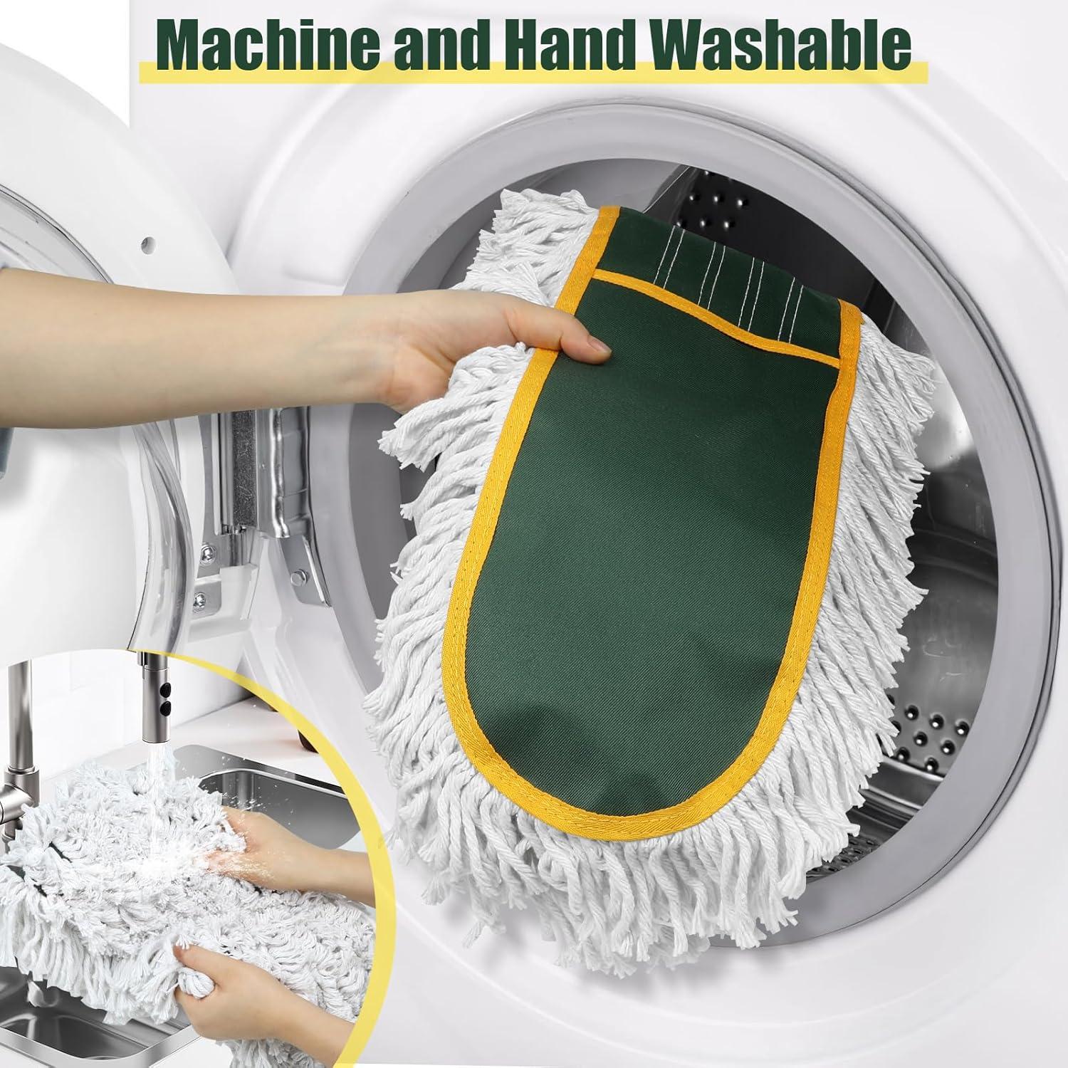 Mopa de Polvo Comercial BUVE 60 cm Verde con Almohadillas