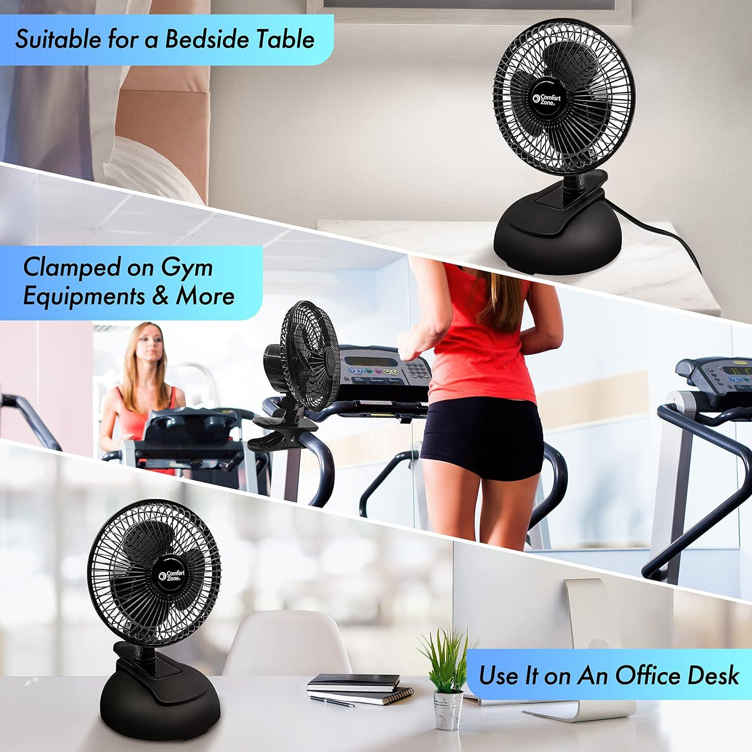 Ventilador Personal Comfort Zone CZ6XMBK 15 cm 2 Velocidades