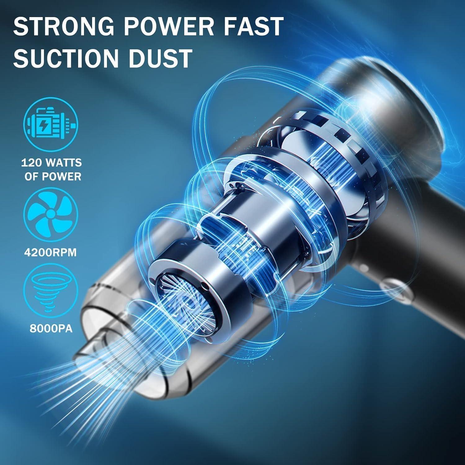 Mini Aspiradora de Mano XBllcyiv 120W Inalámbrica para Coche