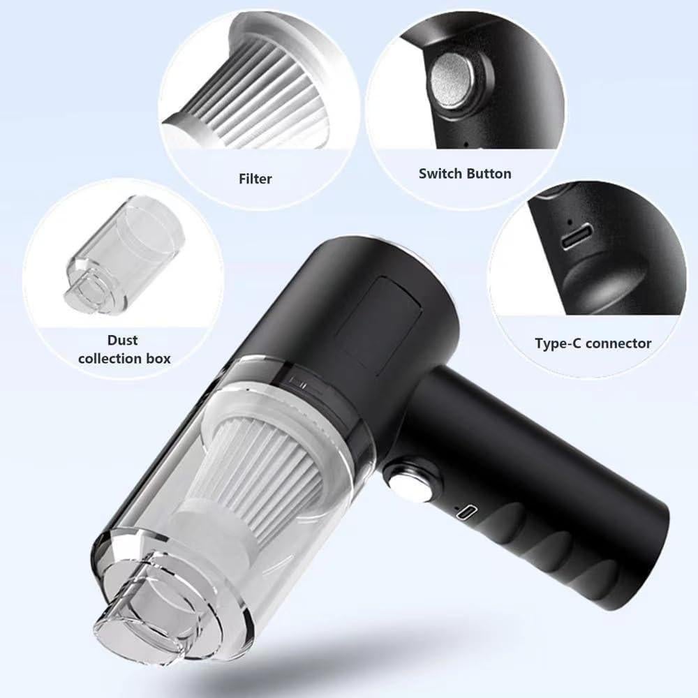 Mini Aspiradora de Mano XBllcyiv 120W Inalámbrica para Coche