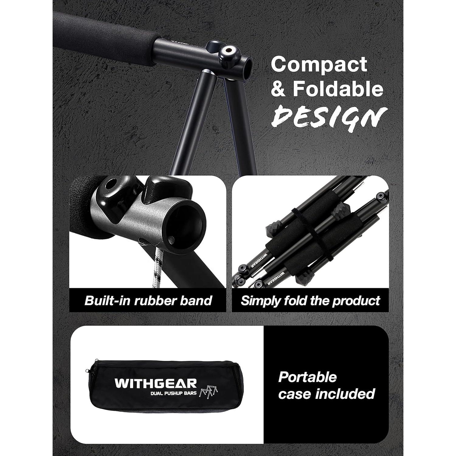 Barra de Flexiones Plegable Withgear Hawk - Antideslizante, 300kg