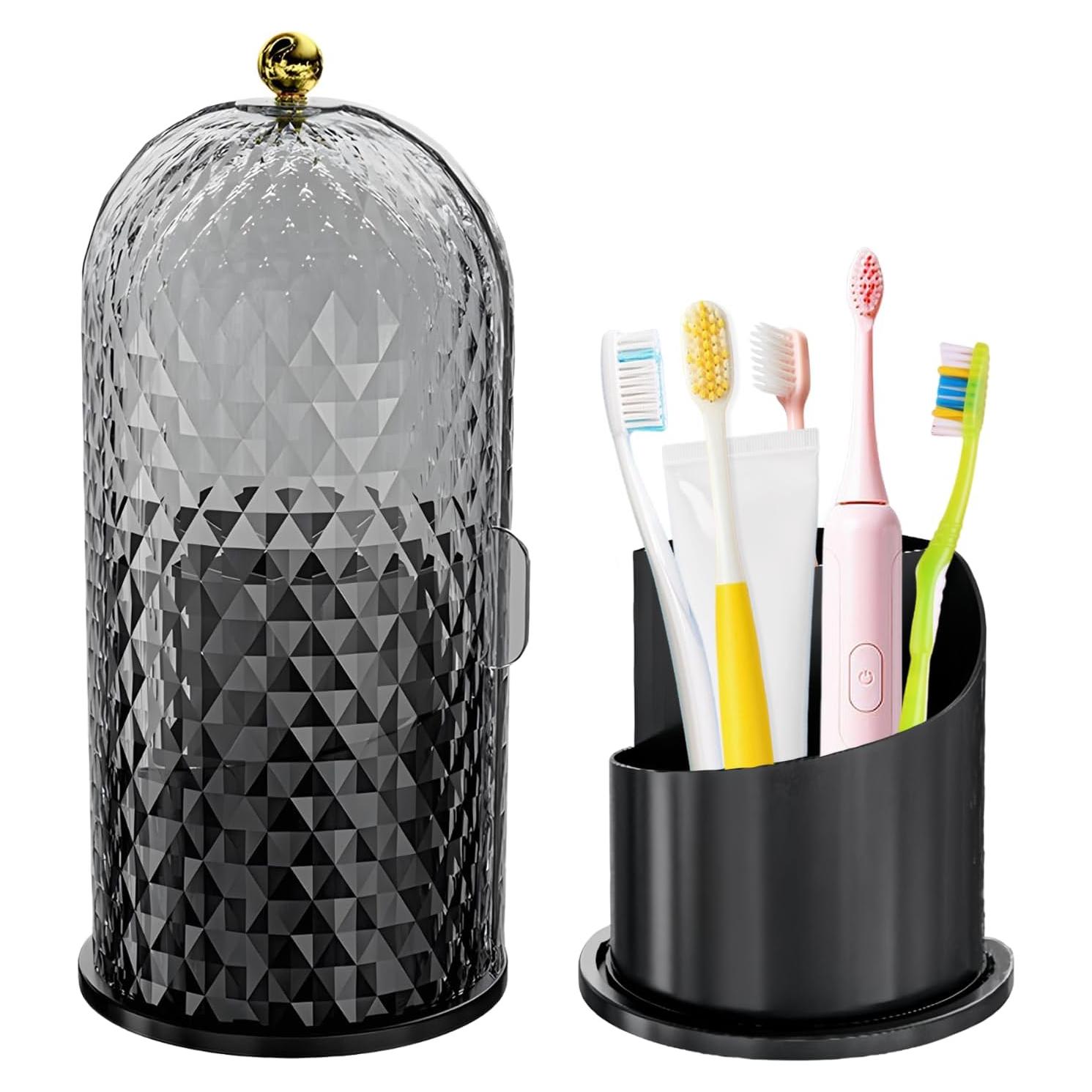 Soporte de Cepillos de Dientes ONEPEACE Negro 3 Compartimentos