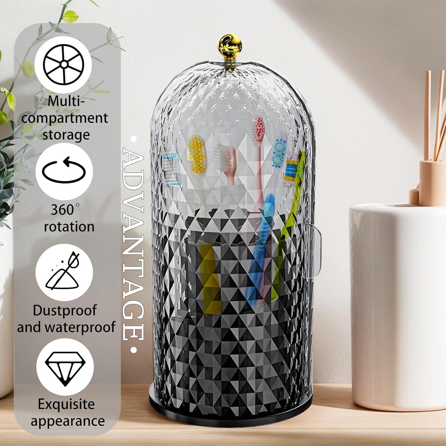 Soporte de Cepillos de Dientes ONEPEACE Negro 3 Compartimentos