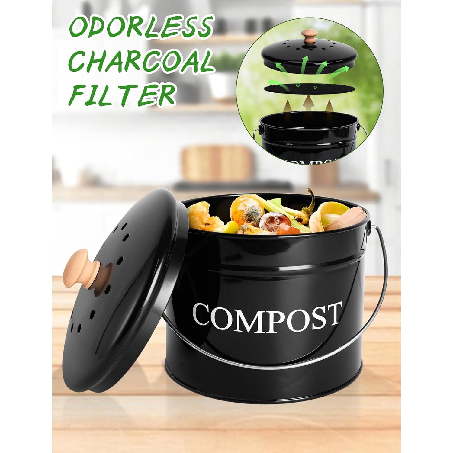Contenedor de Compostaje Candco 3.6 kg con Tapa y Filtros