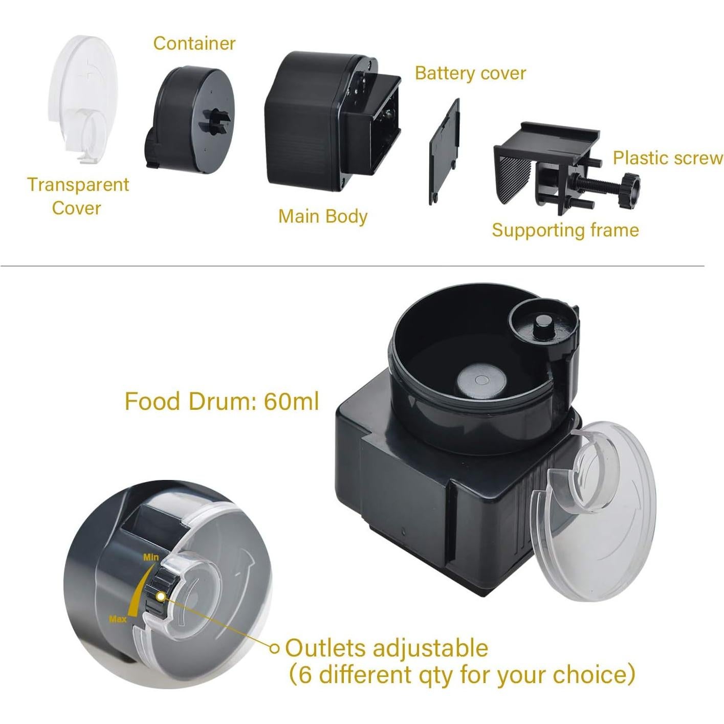 Dispensador Automático de Comida para Peces Lychee AF-2003