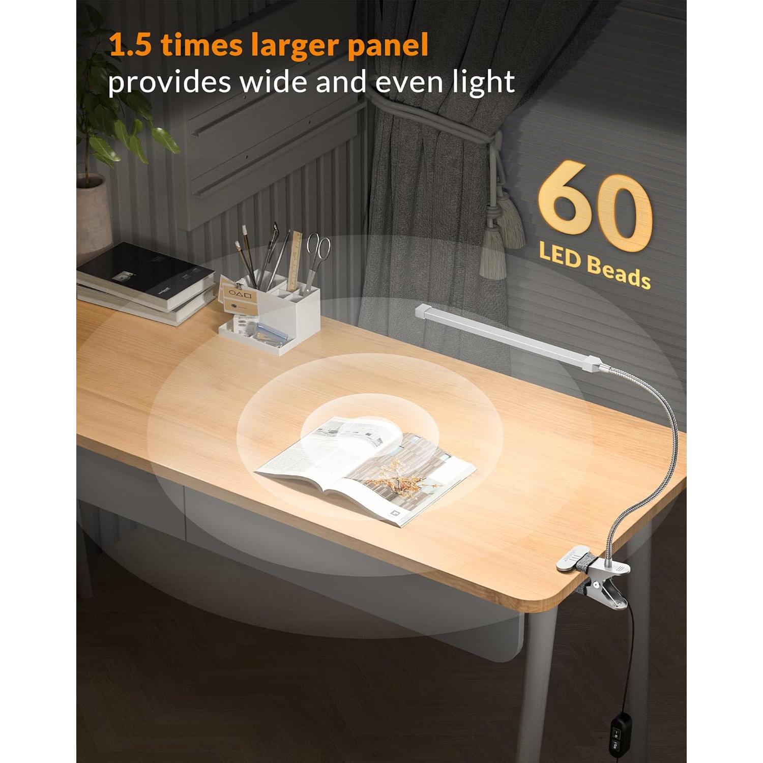 Luz de Clip LED LEPOWER 5W Ajustable para Lectura Nocturna