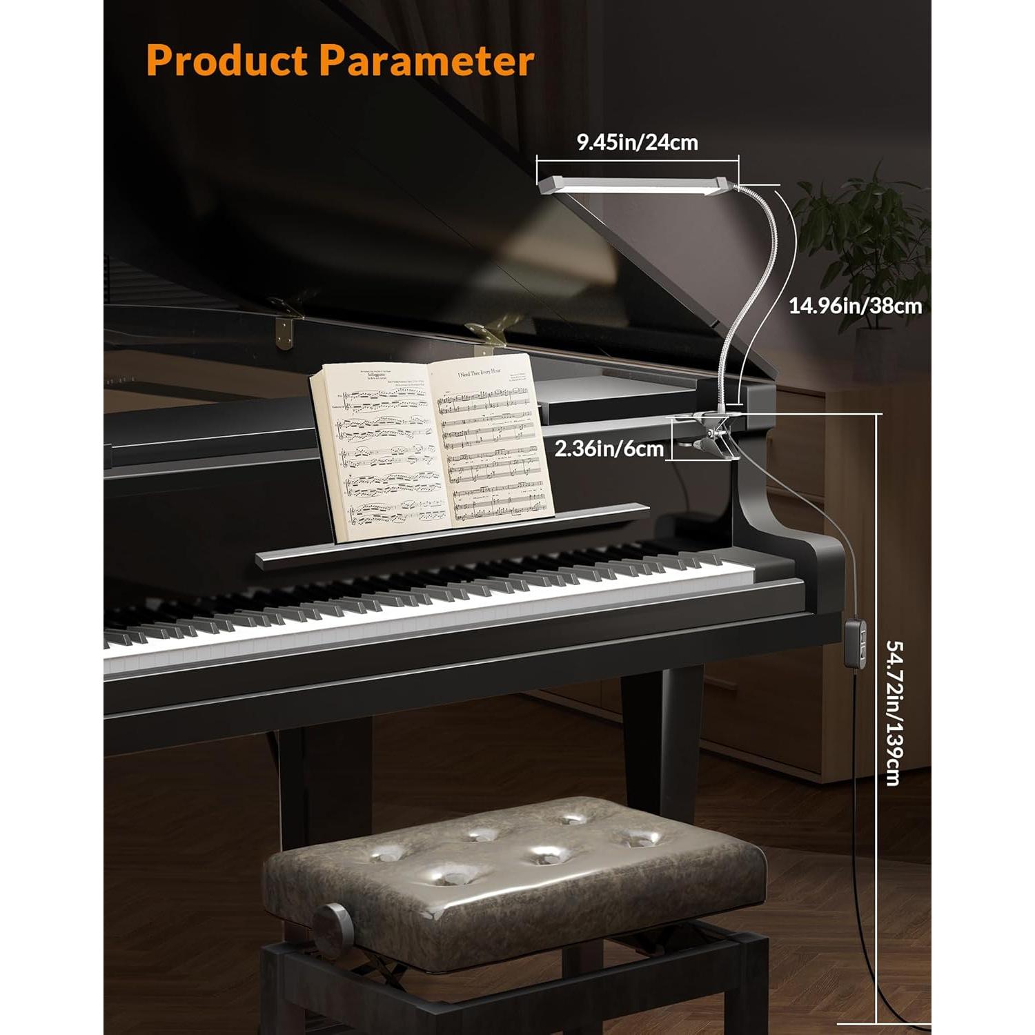 Luz de Clip LED LEPOWER 5W Ajustable para Lectura Nocturna