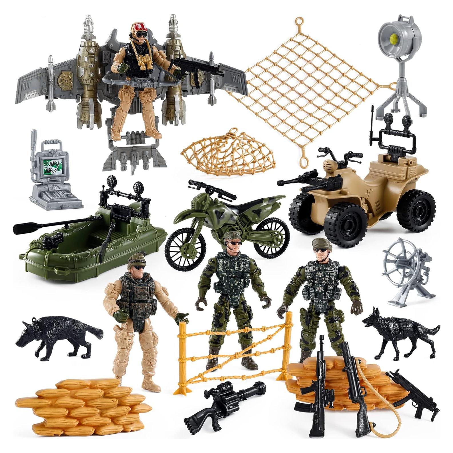 Juego de Figuras de Acción Militar GOC 9,53 cm con Accesorios