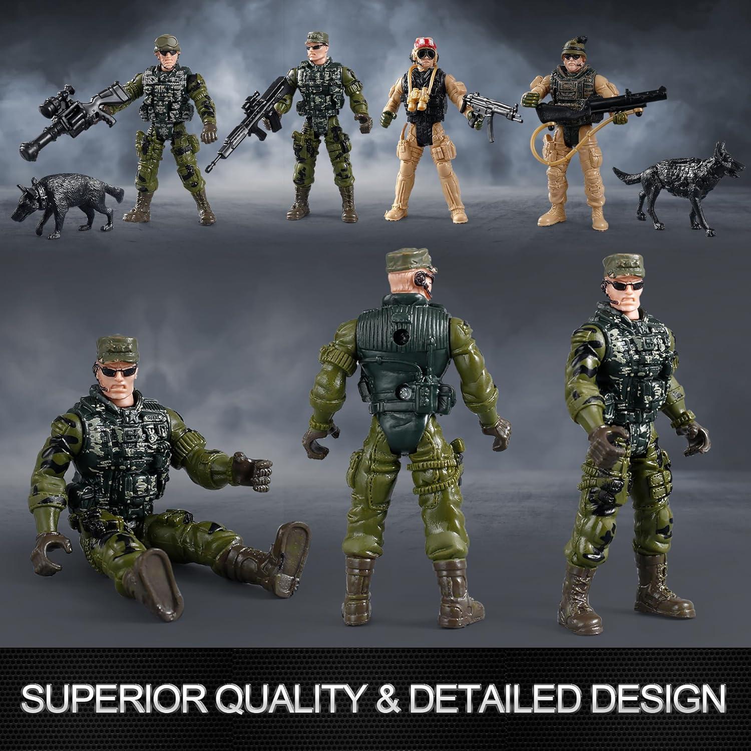 Juego de Figuras de Acción Militar GOC 9,53 cm con Accesorios