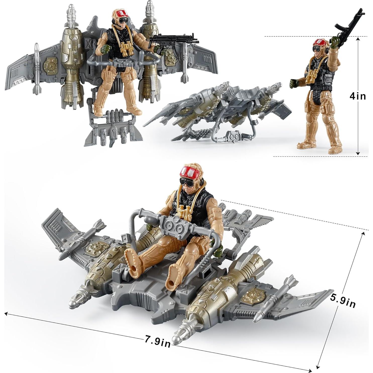 Juego de Figuras de Acción Militar GOC 9,53 cm con Accesorios