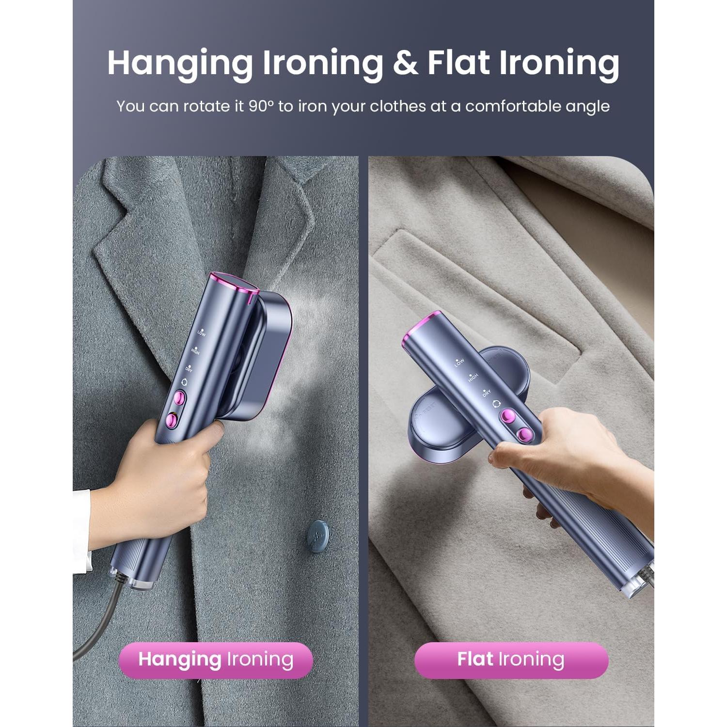 Vaporera de Viaje Mgnaooi 100-240V 120ml 1000W Púrpura