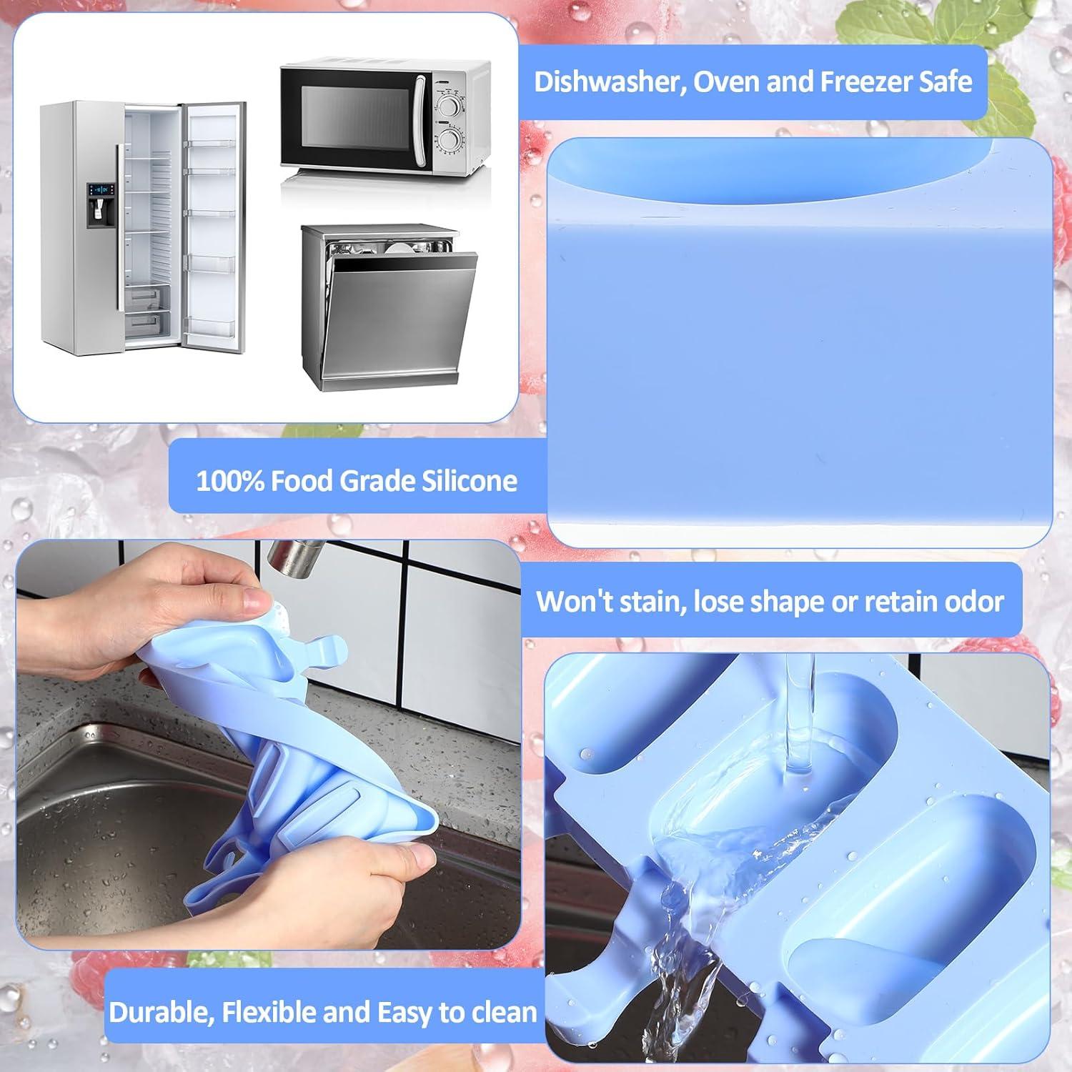 Molde de Helado de Silicona Outus 4 Piezas Azul