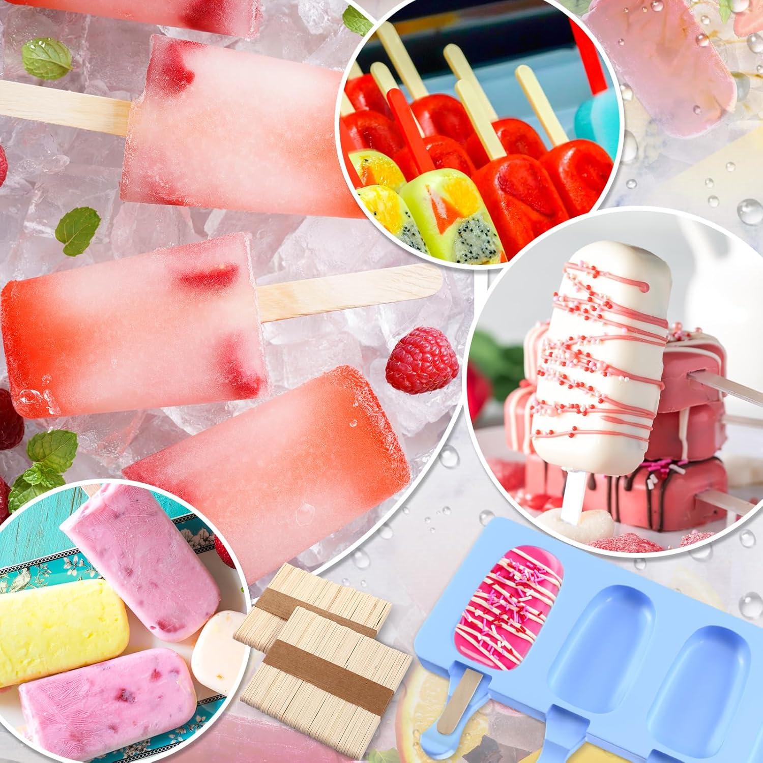 Molde de Helado de Silicona Outus 4 Piezas Azul