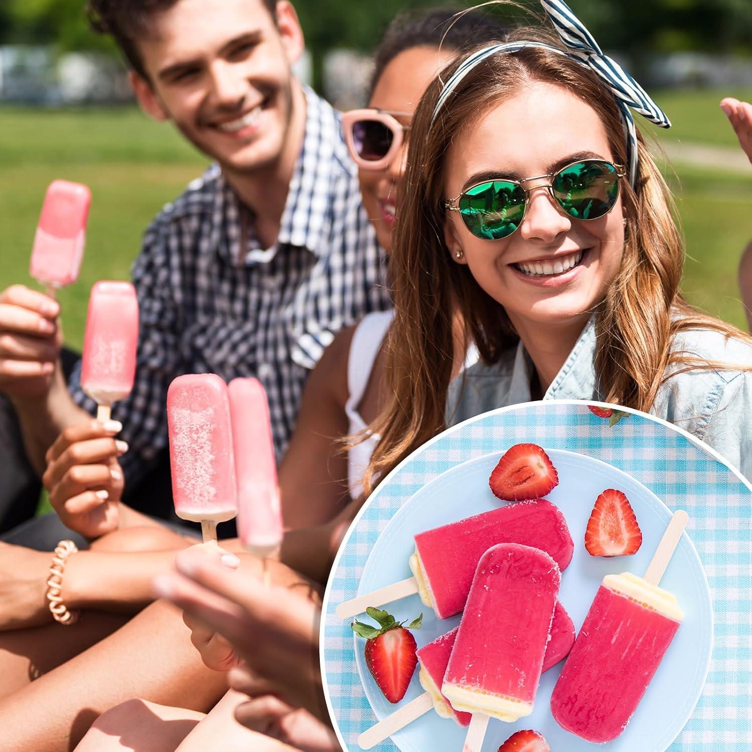 Molde de Helado de Silicona Outus 4 Piezas Azul