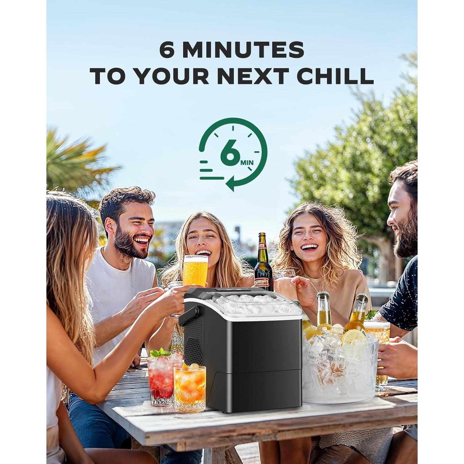 Máquina de Hielo Marsail MSIM27B, 11.79 kg/día, Compacta