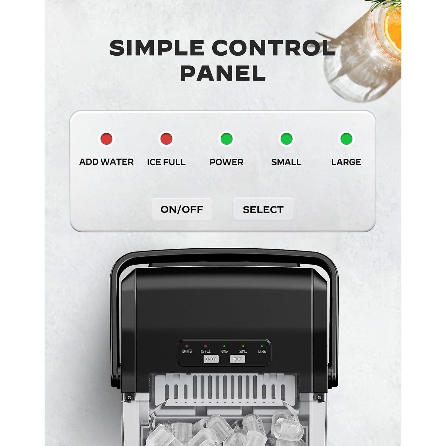 Máquina de Hielo Marsail MSIM27B, 11.79 kg/día, Compacta