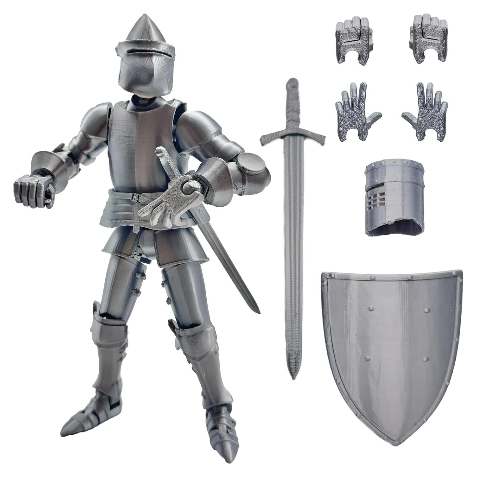 Figura Caballero Medieval T13 3D 22.66 cm Juguete Movible