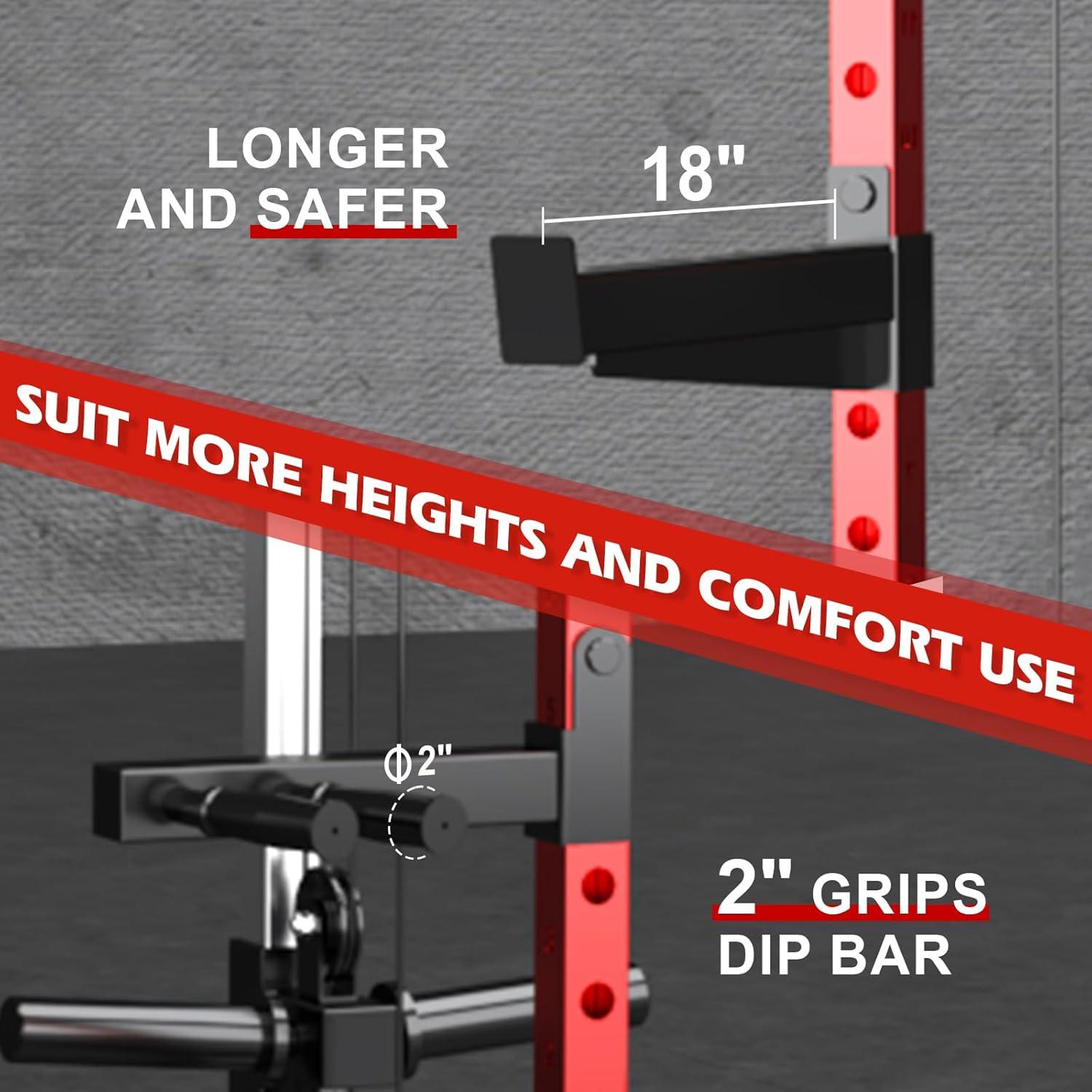 Power Cage, Power Rack with Cable Crossover System, 2000 LBS Squat Rack, Squat Rack for Home Gym, Power Rack with LAT Pulldown, Smith Machine, Folding Squat Rack, Multifunctional Home Gym Power Cage