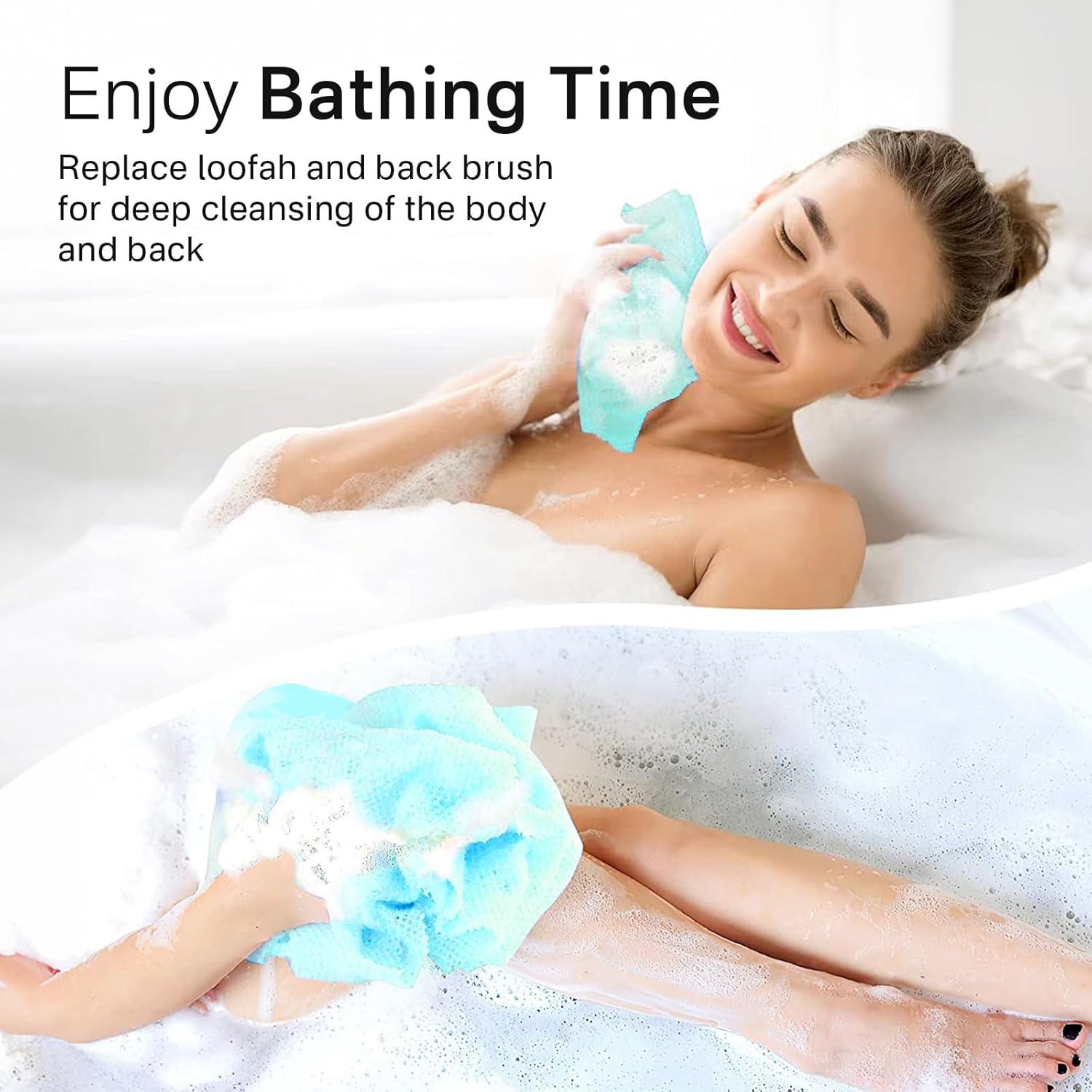 Toalla Exfoliante Yiclick 3 Piezas Nylon Azul 88.9x29.2cm