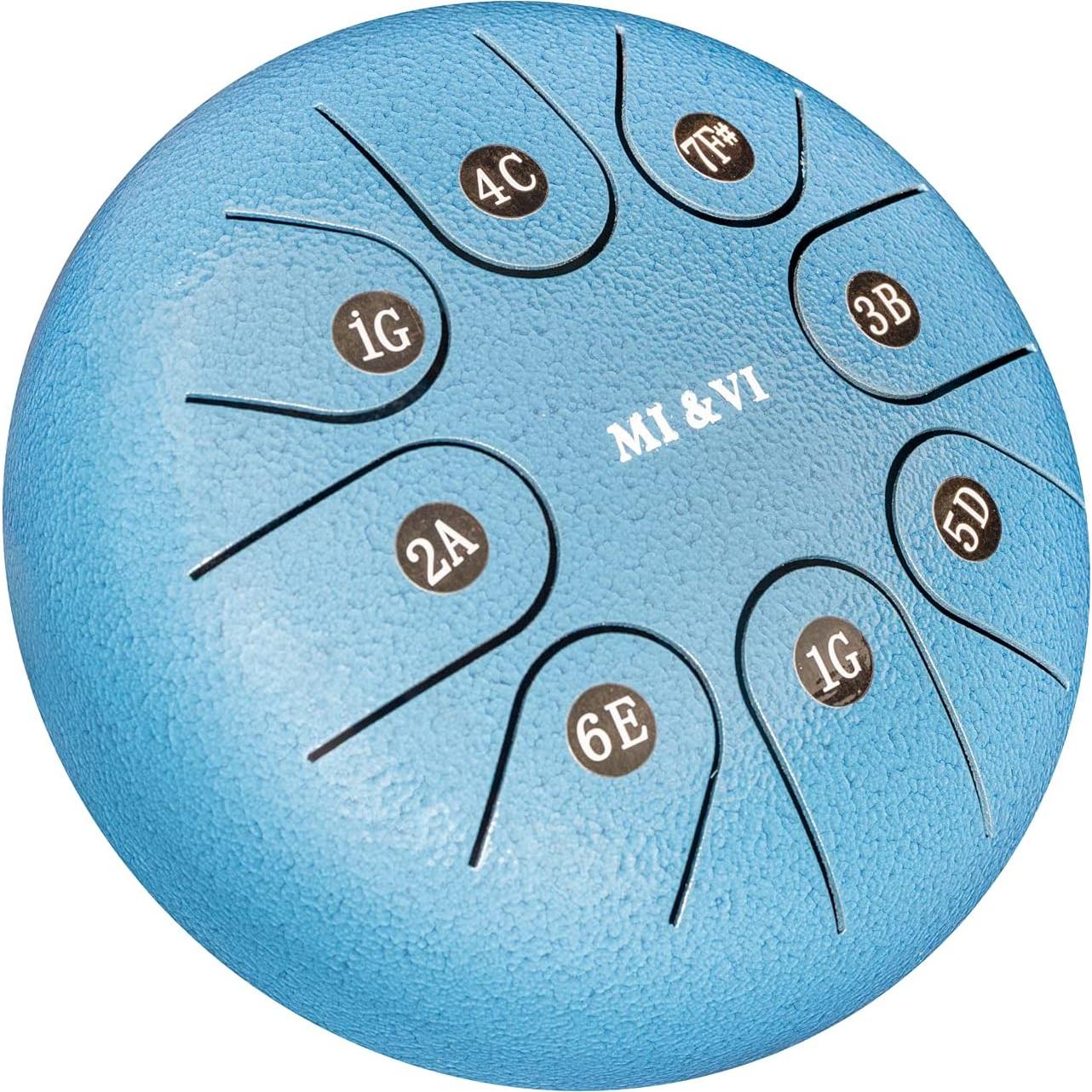 Tambor de Lluvia Oceánica MI&VI 15.24 cm Azul con Bolsa