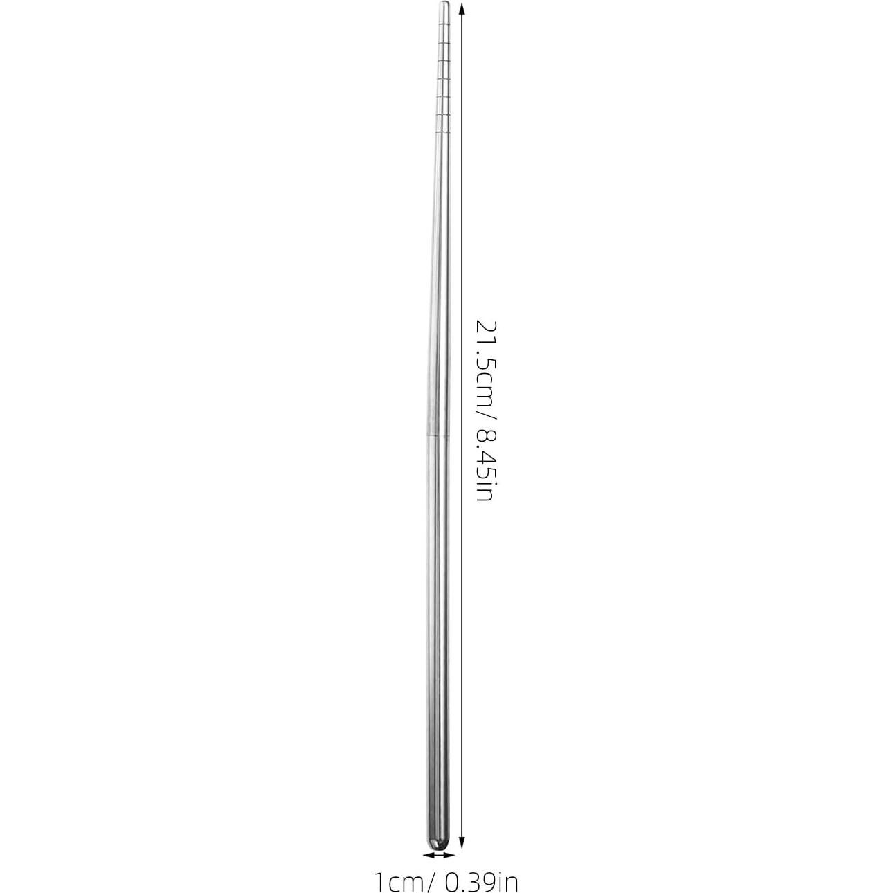 Set de Palillos Plegables Healifty Acero Inoxidable 304 2 Piezas