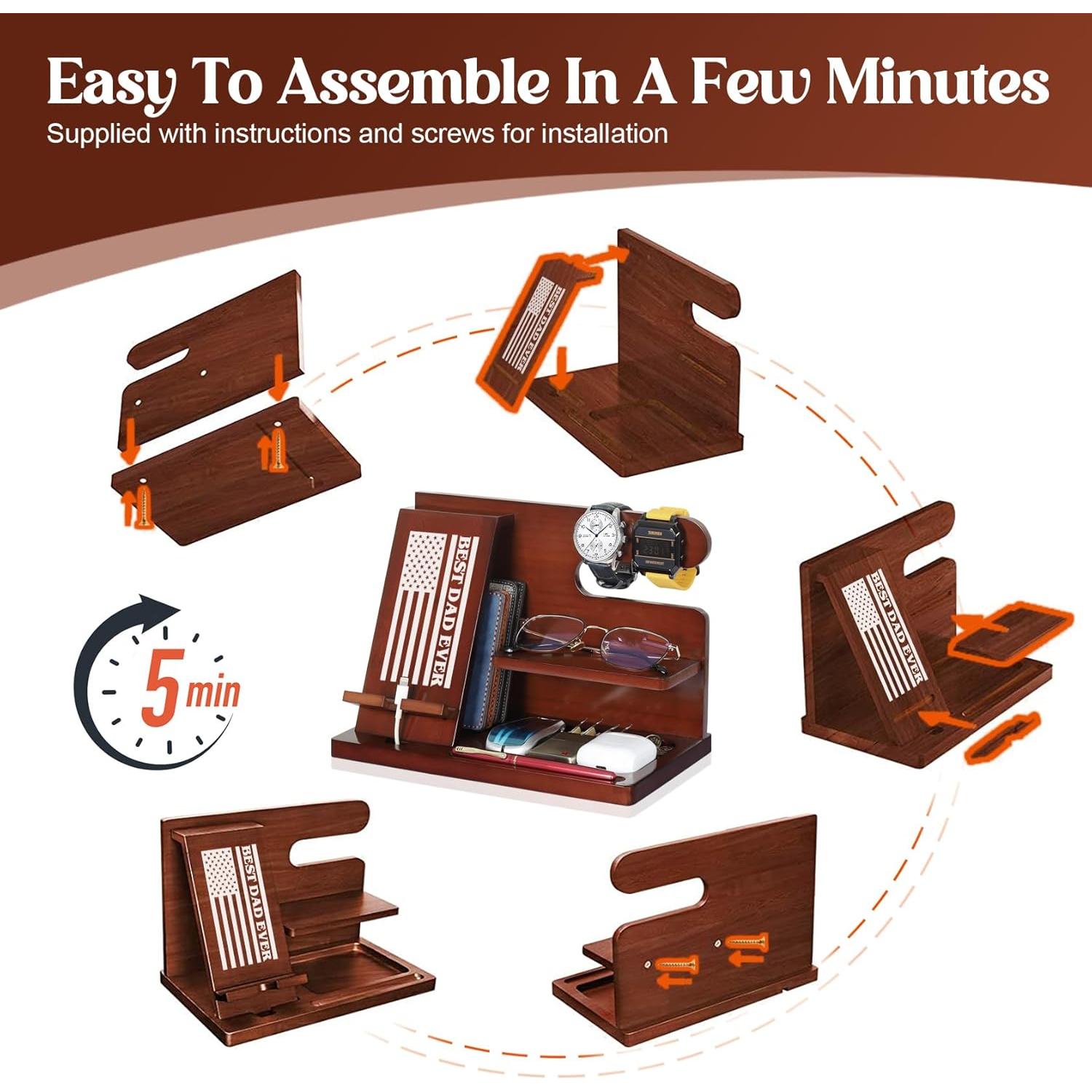 Soporte de Teléfono de Madera PRINLUCK con Grabado