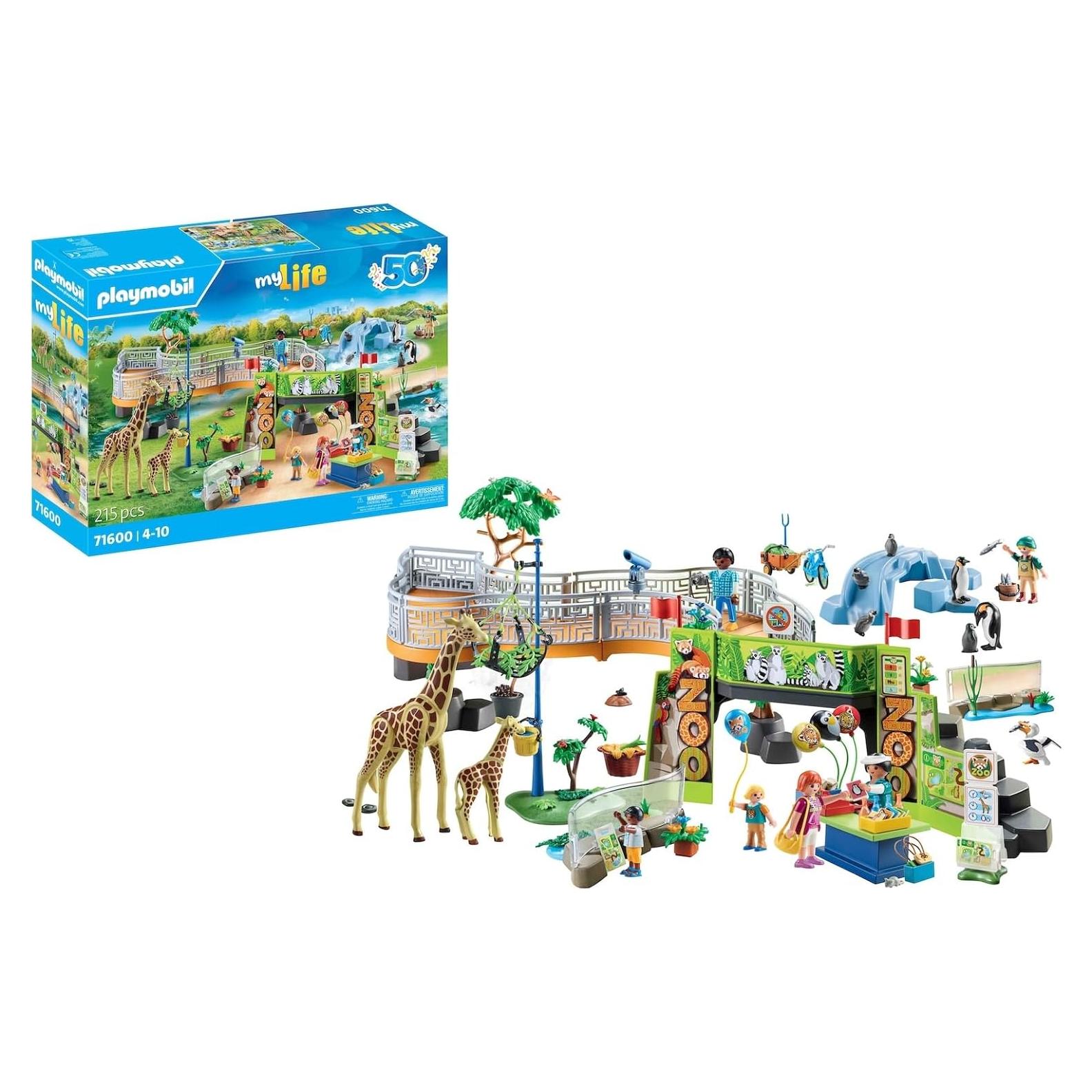 PLAYMOBIL Gran Zoológico 71600 con 16 Animales y Accesorios