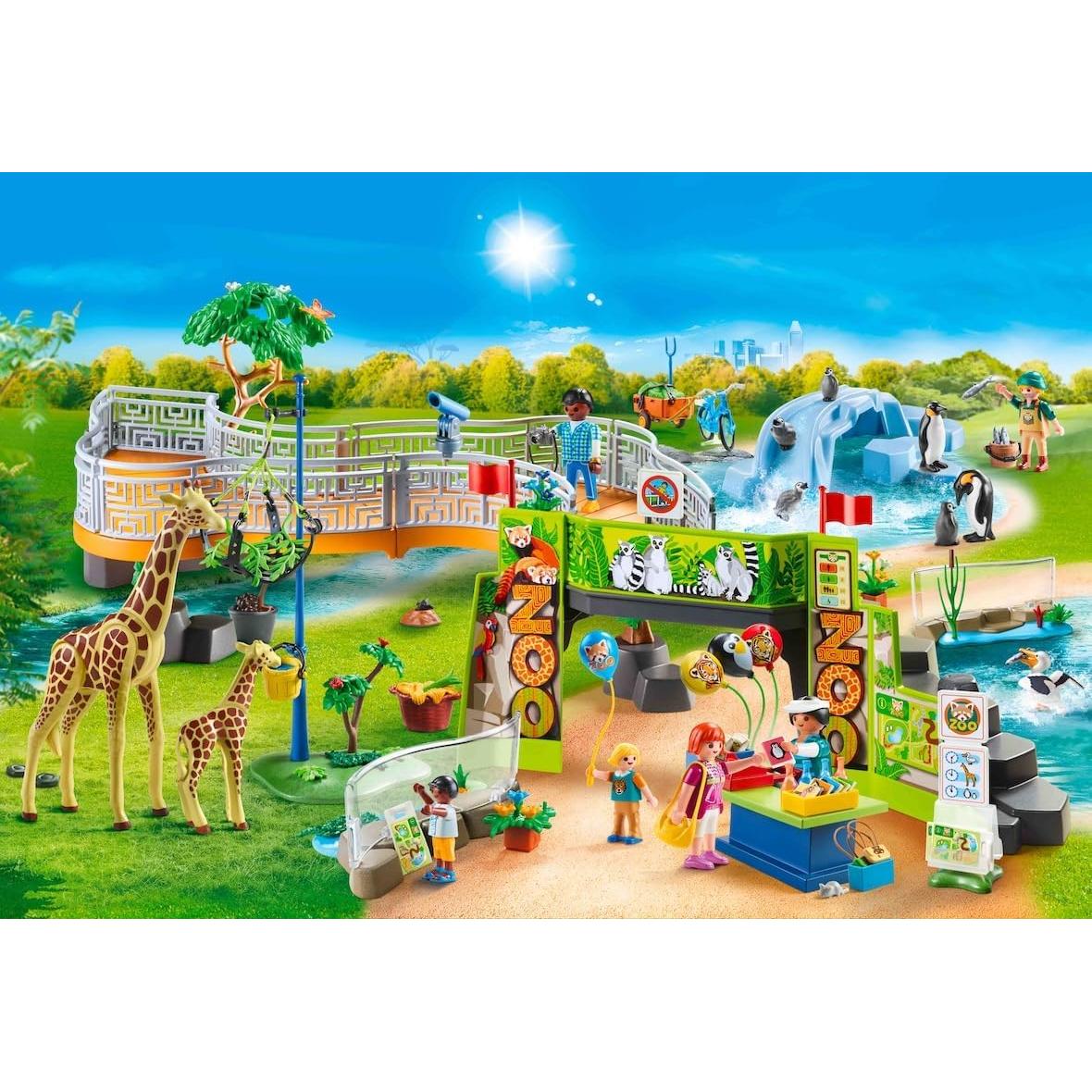 PLAYMOBIL Gran Zoológico 71600 con 16 Animales y Accesorios