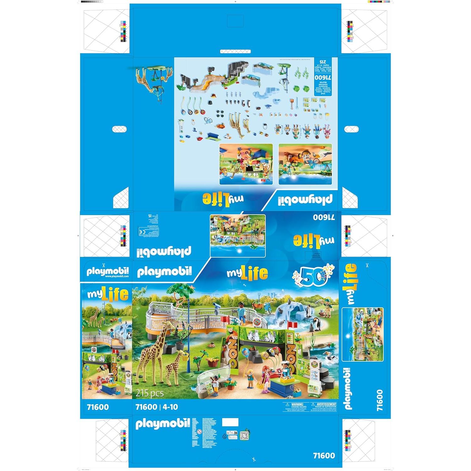 PLAYMOBIL Gran Zoológico 71600 con 16 Animales y Accesorios