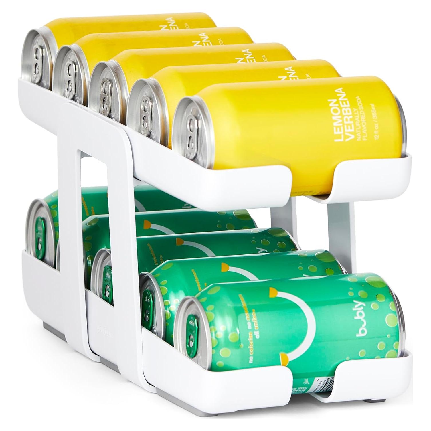 Dispensador de Latas YouCopia RollDown Blanco 10 Latas Cocina