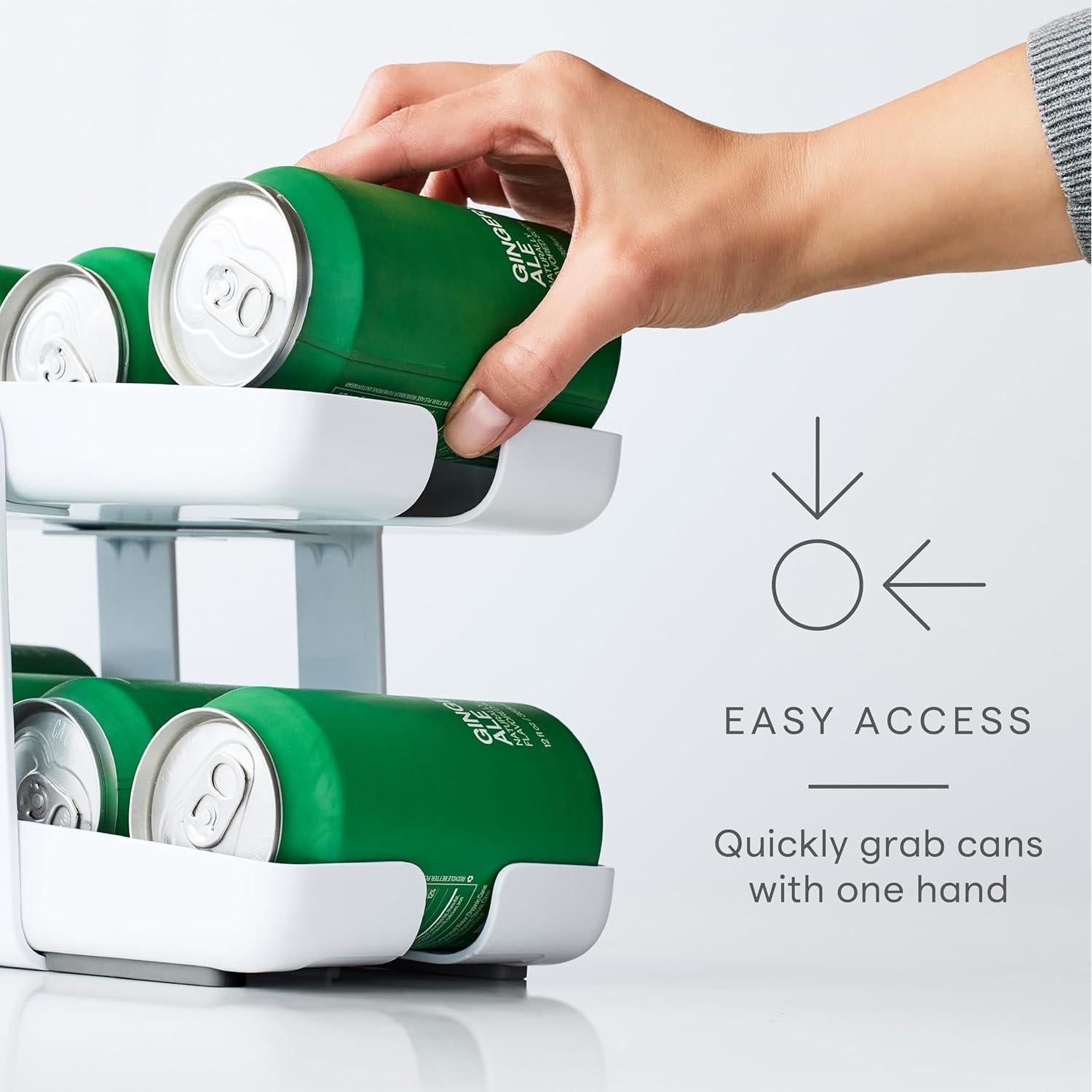 Dispensador de Latas YouCopia RollDown Blanco 10 Latas Cocina