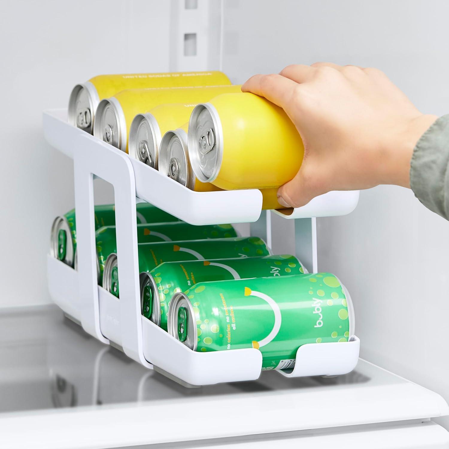 Dispensador de Latas YouCopia RollDown Blanco 10 Latas Cocina