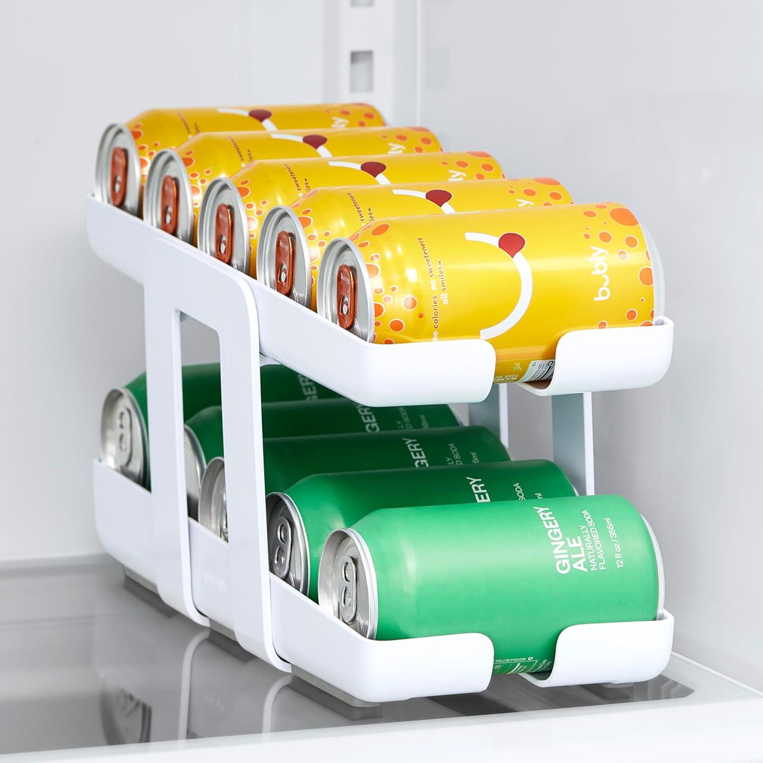 Dispensador de Latas YouCopia RollDown Blanco 10 Latas Cocina